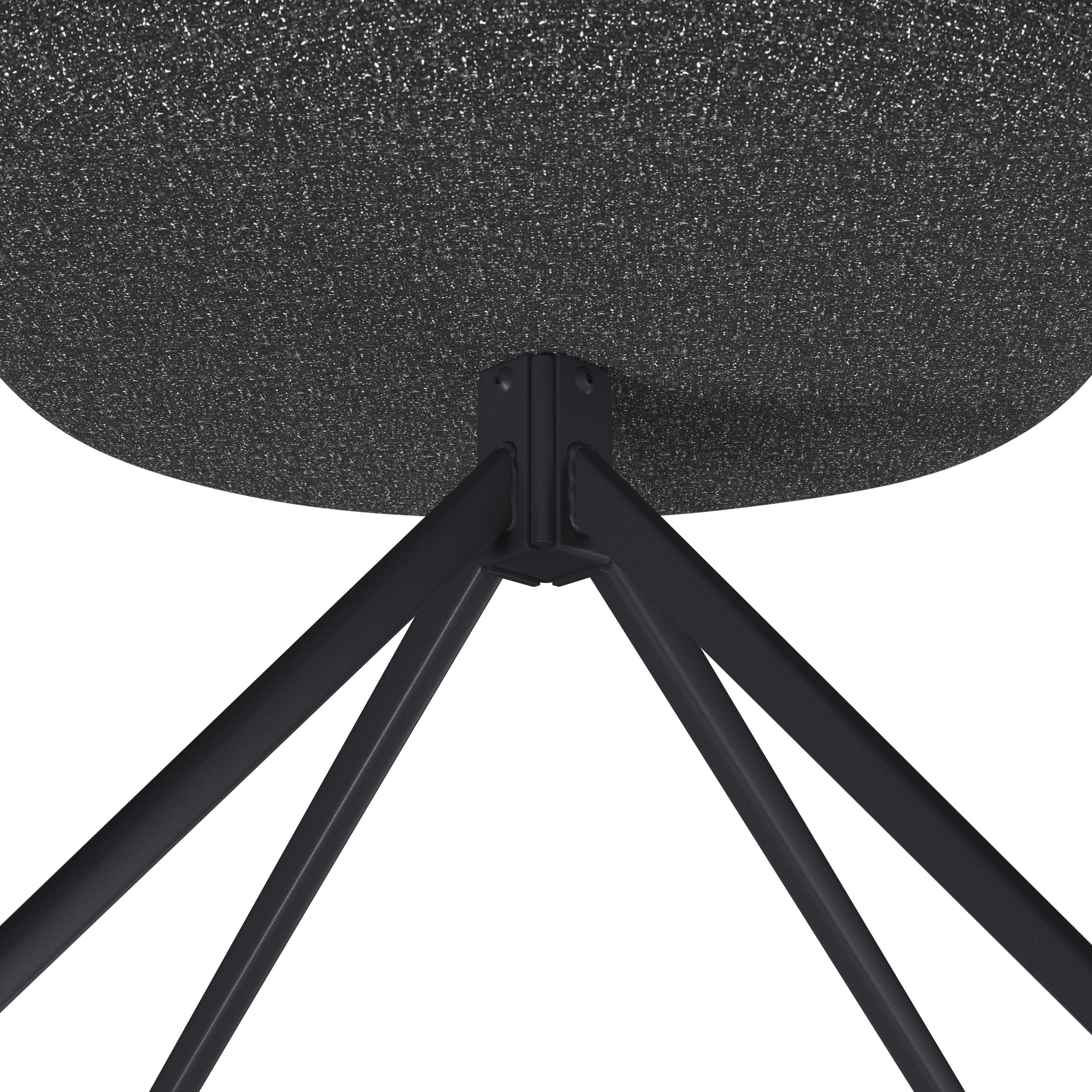 STOL MED ARMSTÖD KARO - svart, Modern, metall/textil (58/88/65cm) - Bessagi Home