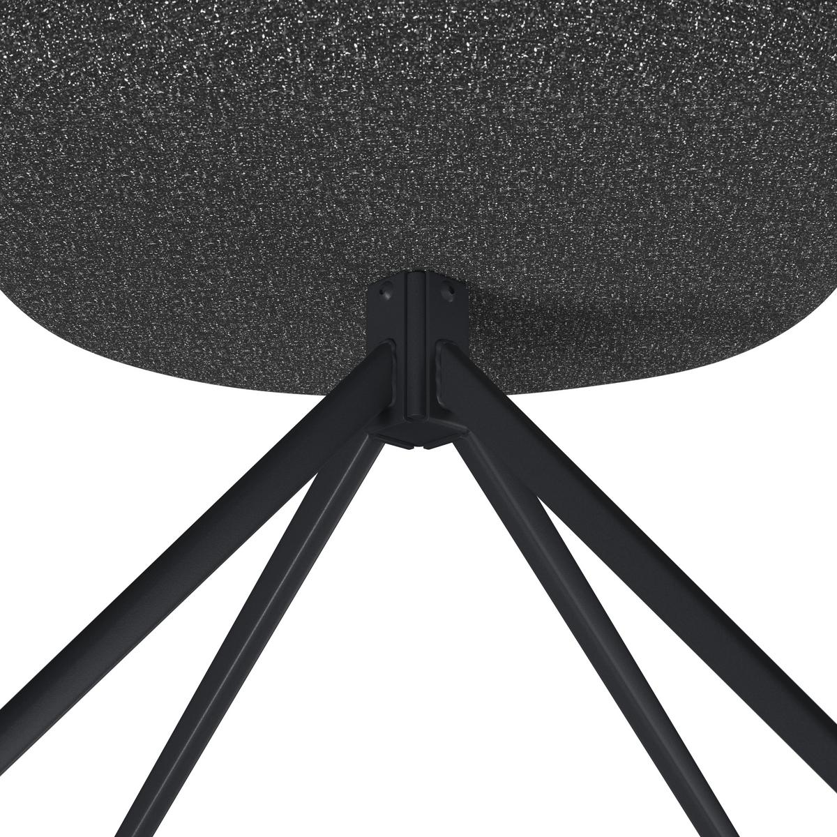 Karosszék Forgatható Karo - fekete, Modern, textil/fém (58/88/65cm) - Bessagi Home