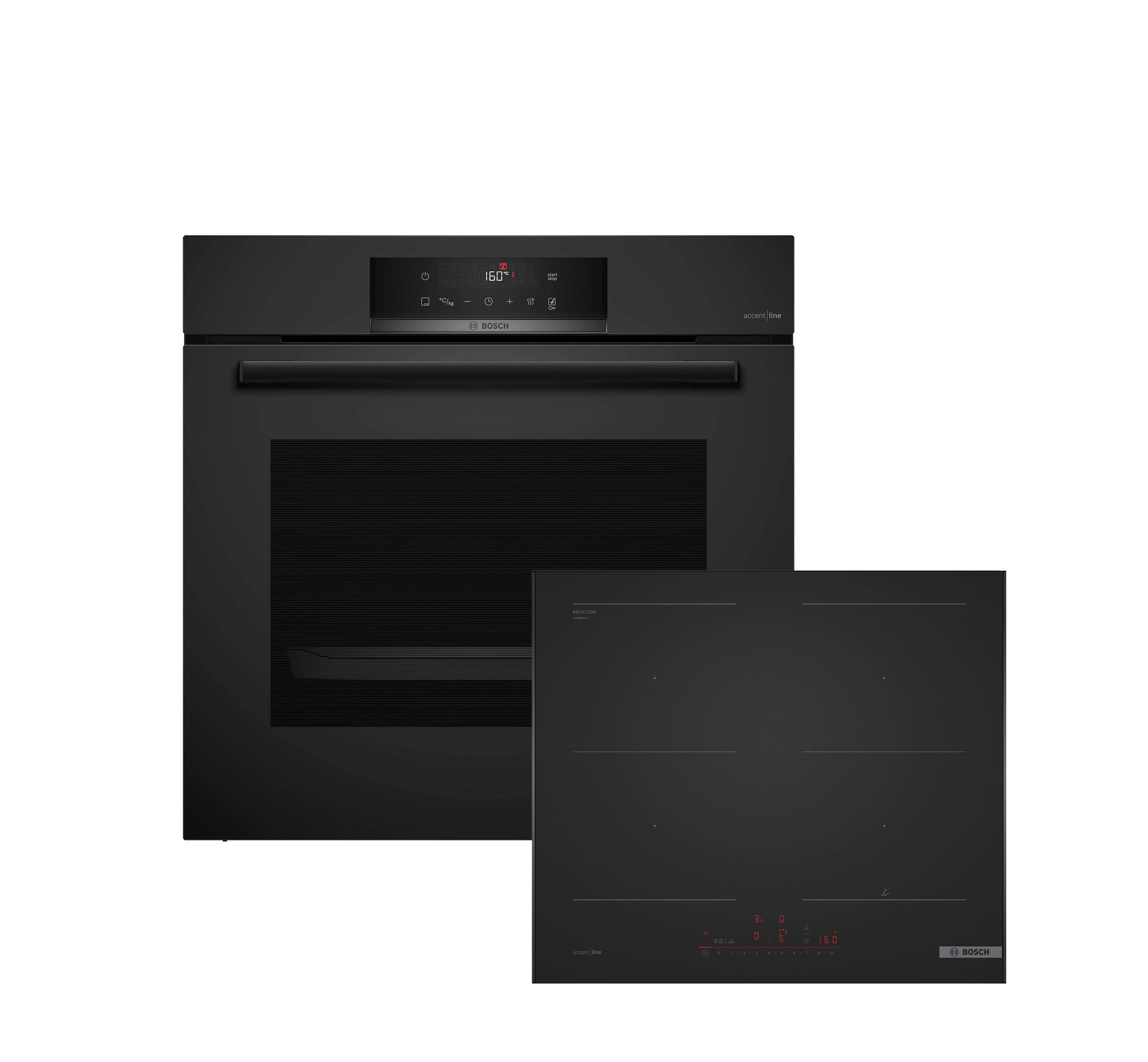 Backofenset HBDMATTBK5 Schwarz - Schwarz, Glas/Metall (60cm) - Bosch
