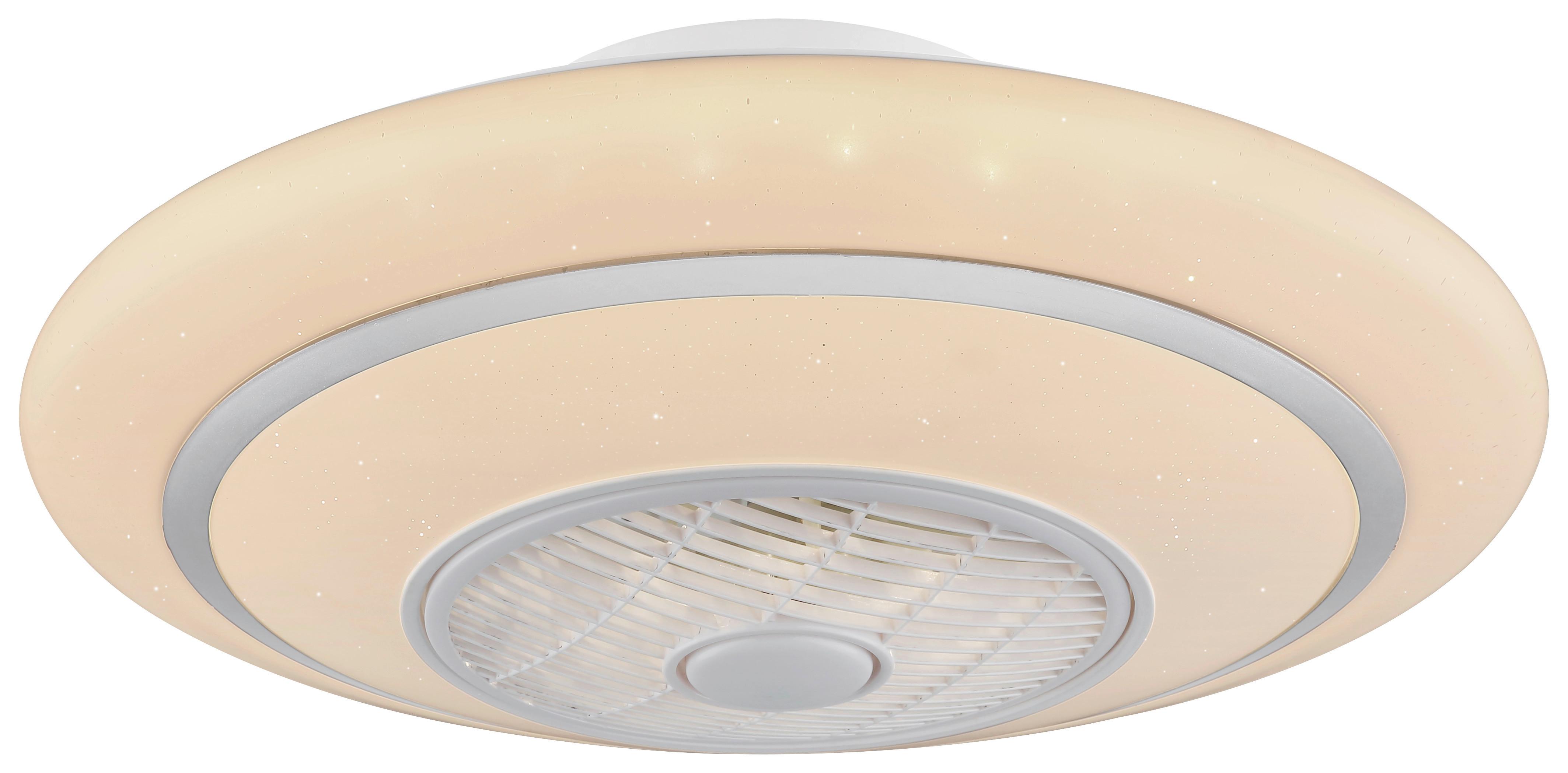 Deckenventilator Lisa max. 28 Watt - Opal, MODERN, Kunststoff/Metall (60/23cm) - Globo