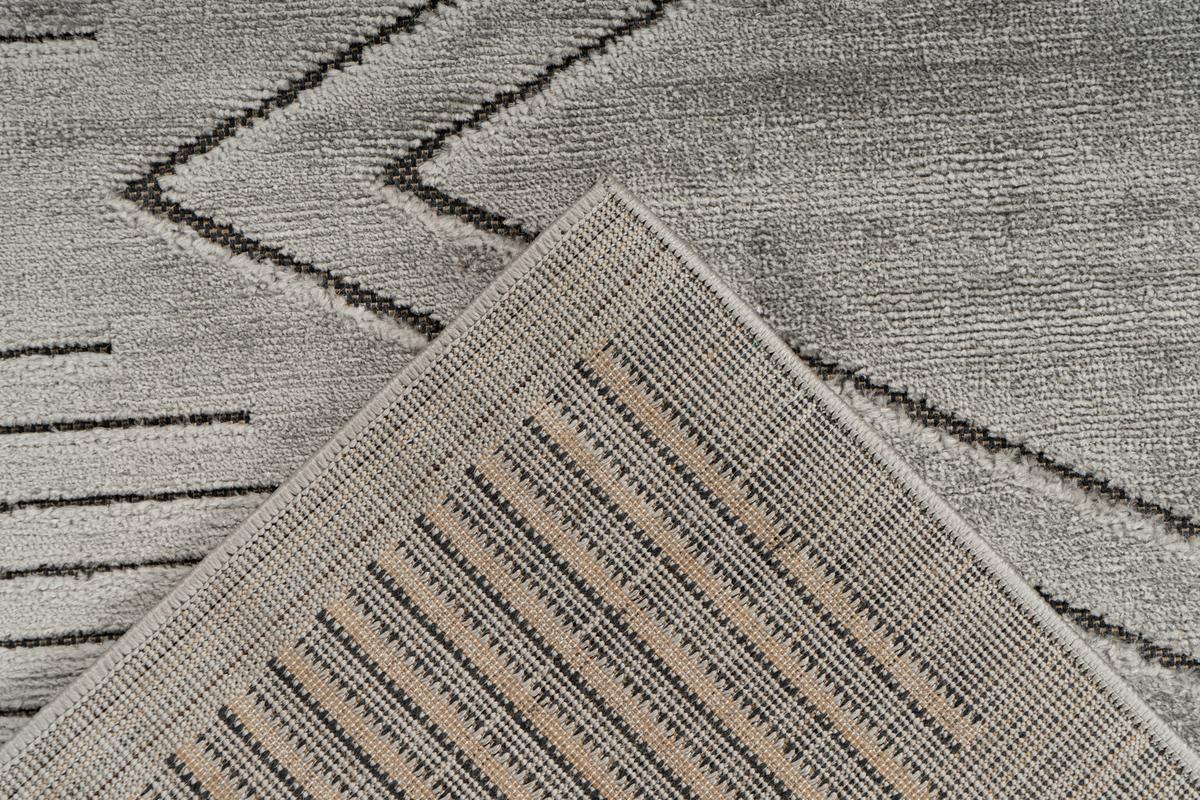 Flachwebeteppich Madita 100 - Grau, Konventionell, Textil (160/230cm) - Kayoom