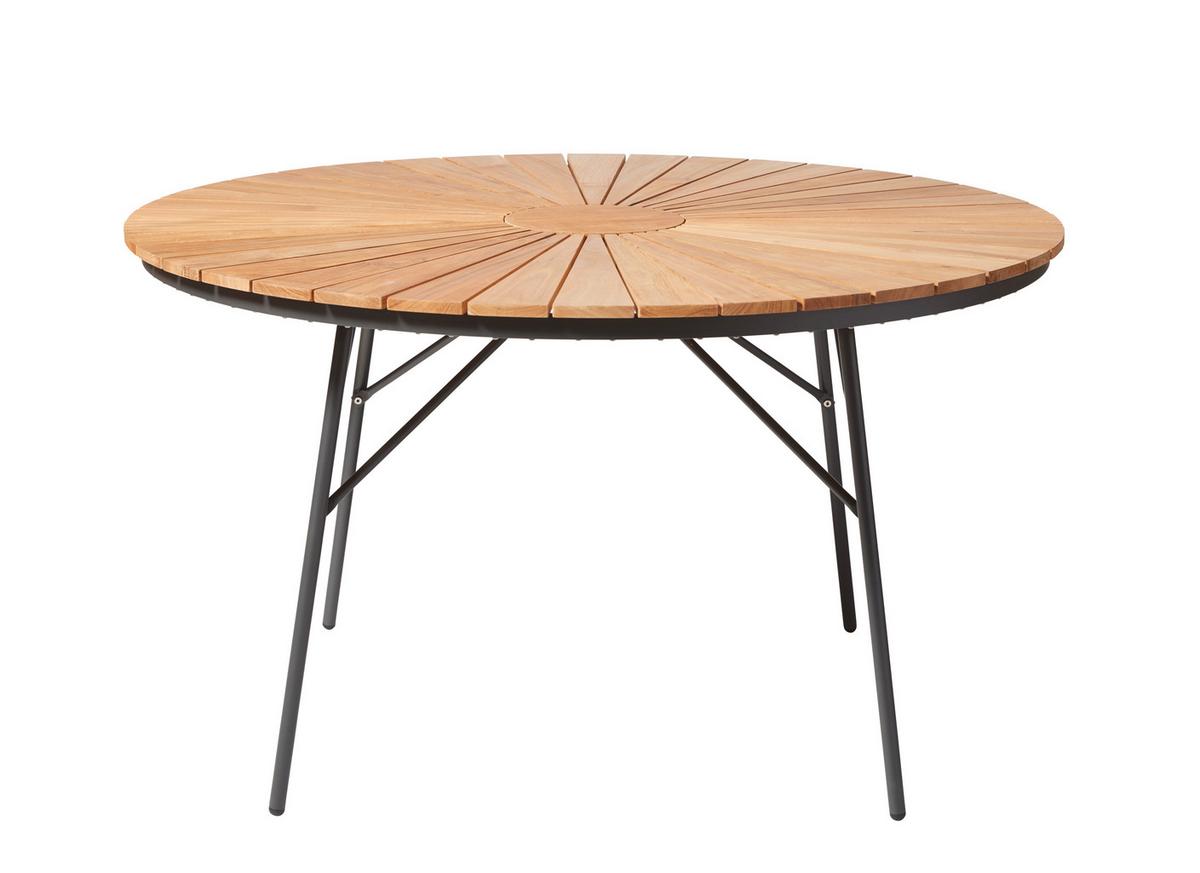 Gartentischgruppe Ellen/mood Classic Set - Anthrazit/Schwarz, Natur, Holz/Kunststoff (180/180/74cm) - Gardenson
