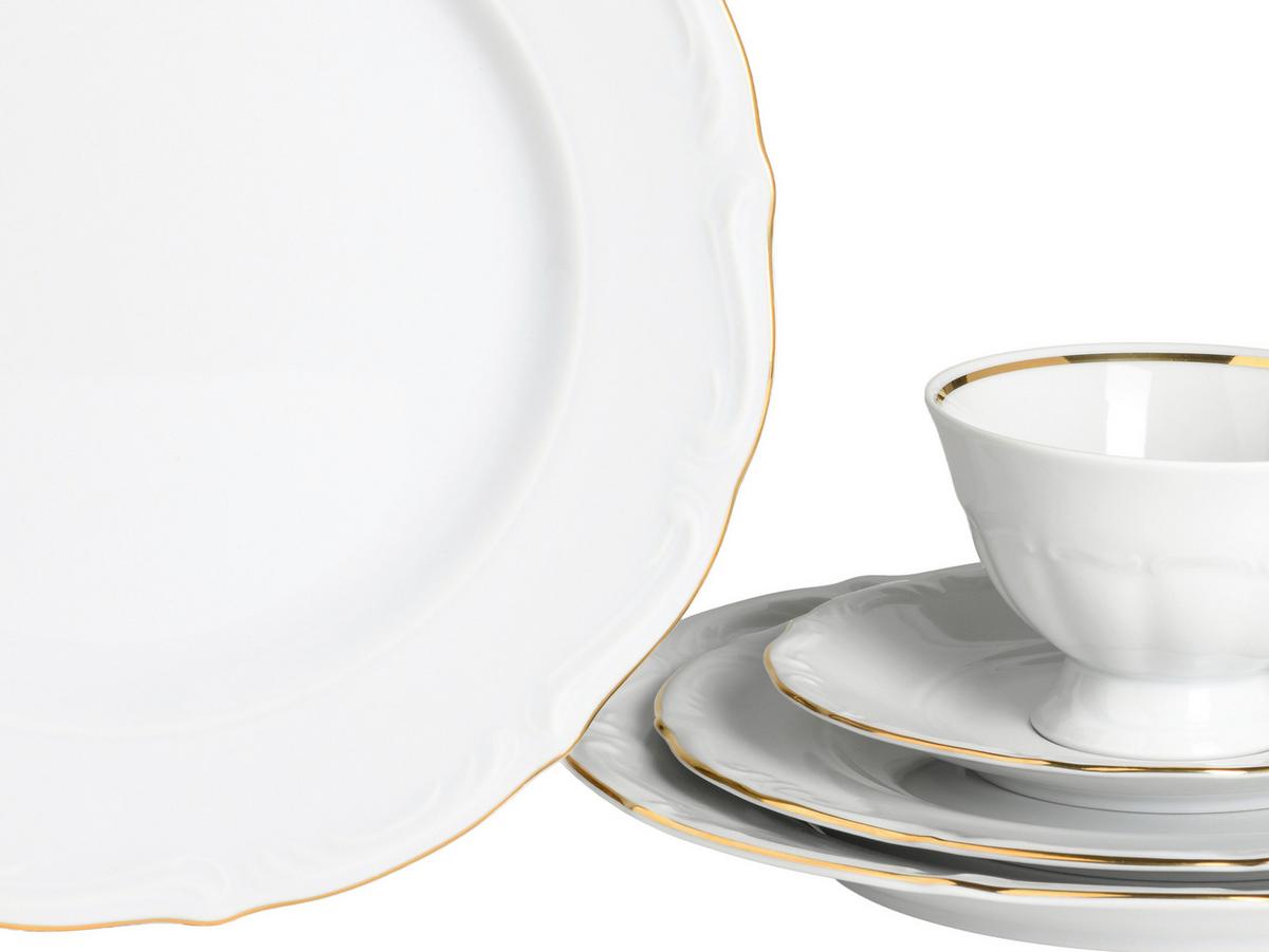 Kombinirani Servis Maria Theresia Gold, 30-Delni - zlate barve/bela, Basics, keramika - Creatable