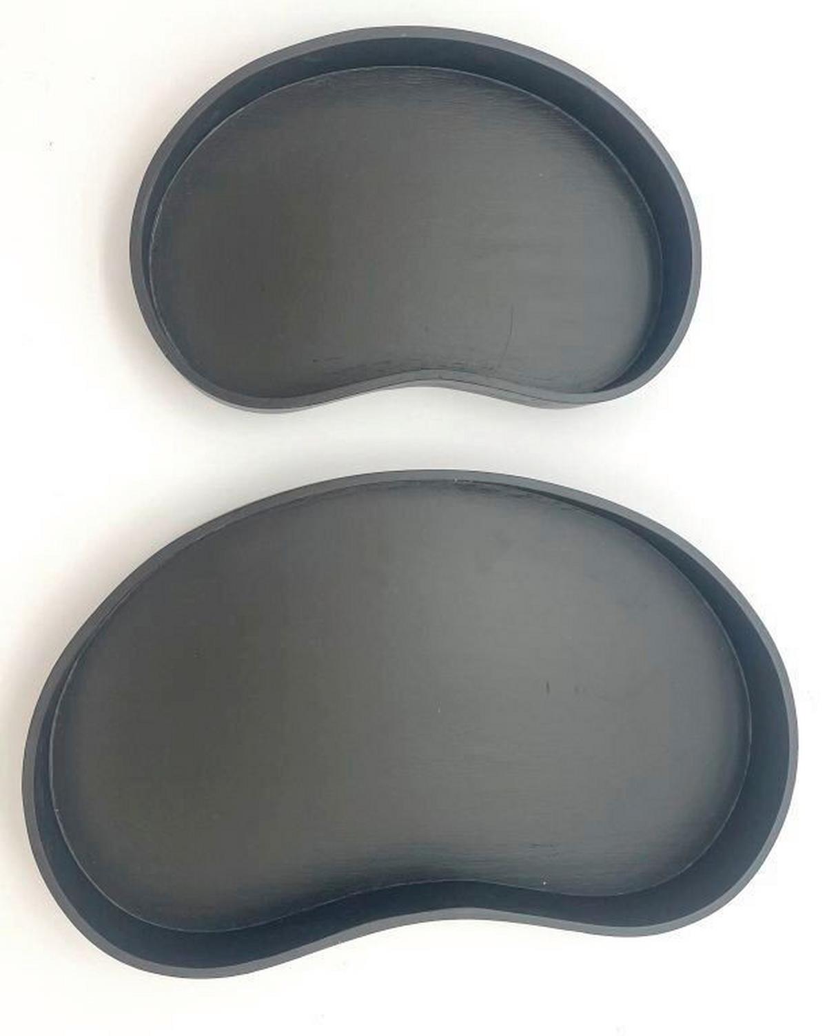 Poslužavnik Dekorativni Fiona - crna, Basics, drvo - Modern Living