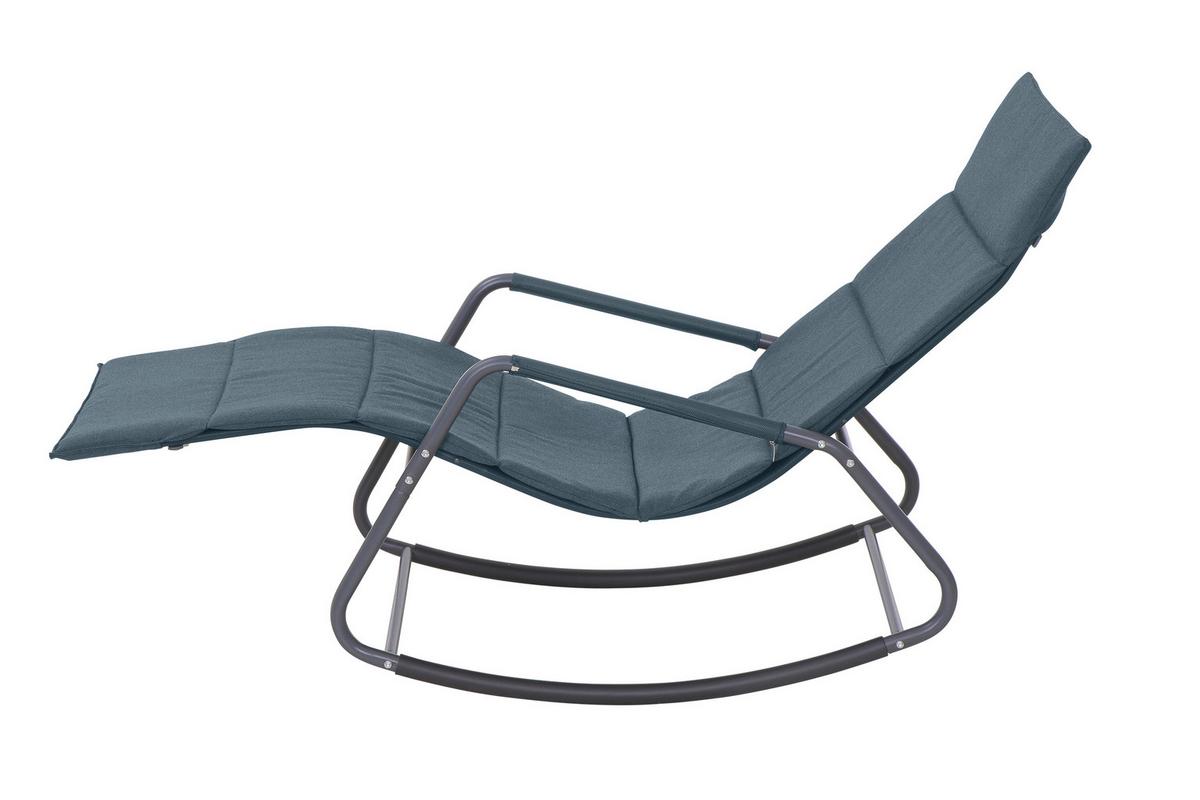 Sienna Garden Relaxliege ca.57x81x143cm Blaugrau - Blaugrau, KONVENTIONELL, Kunststoff/Textil (57/81/143cm) - Siena Garden