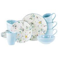 Kombinirani Servis Candy Drops, 16-Delni - svetlo modra/bela, Basics, keramika - Creatable