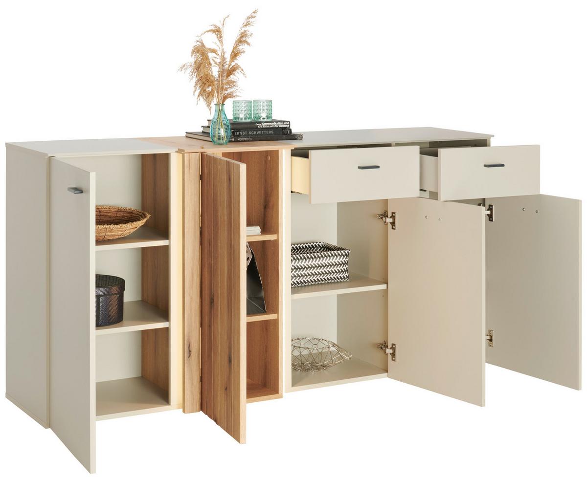 Comodă cu uși SANTANA - Modern, material pe bază de lemn (177,9/88/44,8cm) - Modern Living