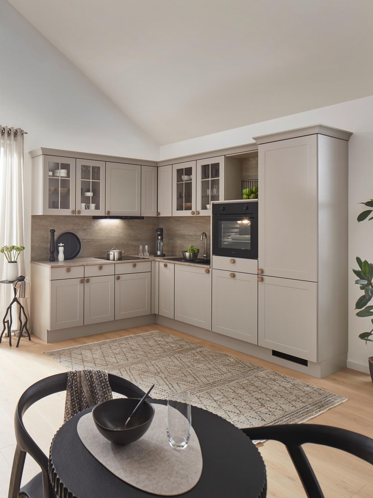 Kuhinjski Blok Ip4250 - barve bakra/rjava, Romantika, leseni material (215/276,6cm) - Impuls