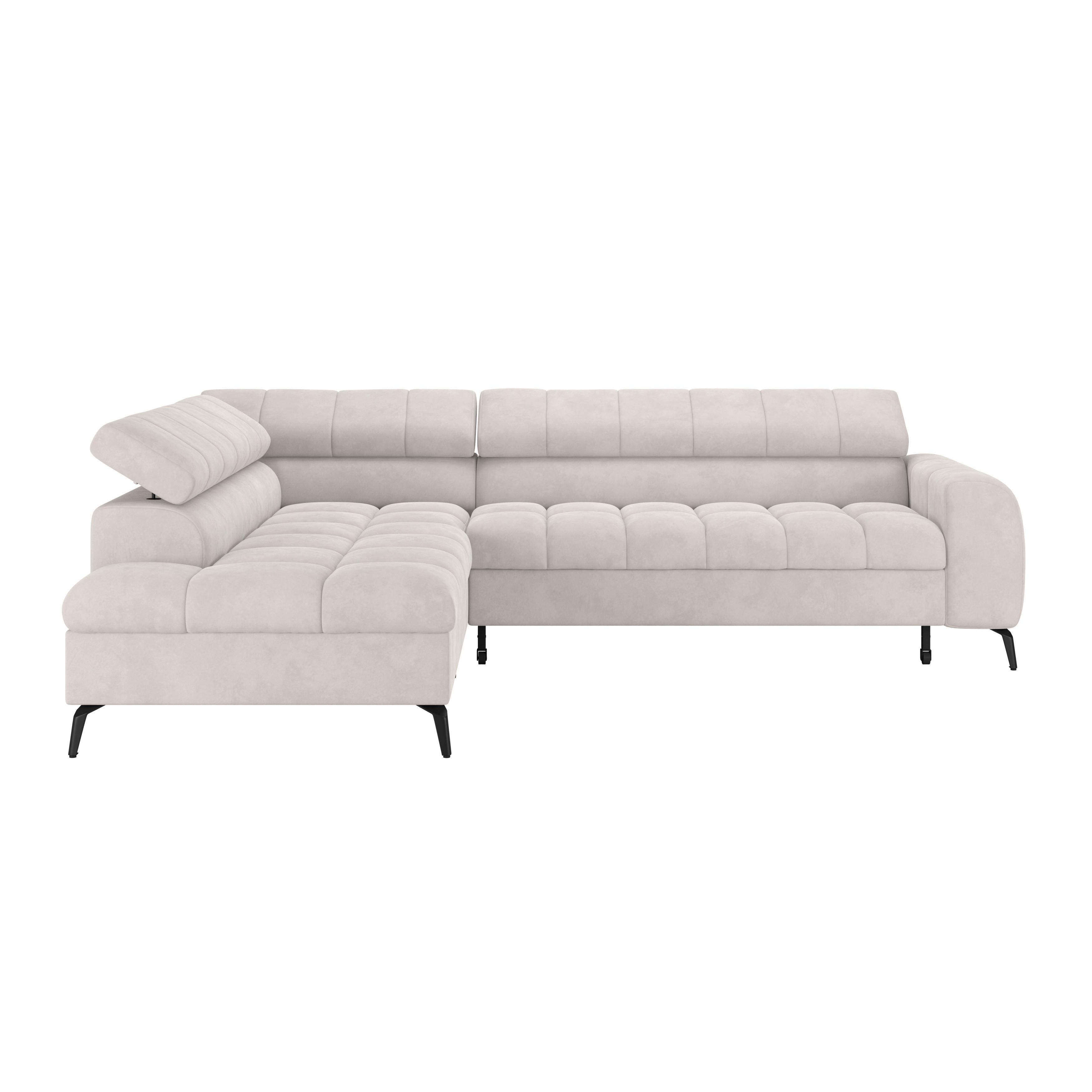 Kutna Garnitura Volf - bijela/crna, Trend, tekstil/metal (203/261cm)