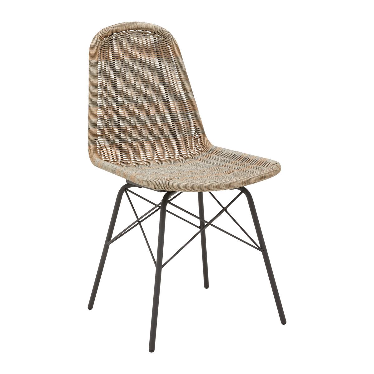 Set grădină Zophia - gri închis/culoare natur, Modern, plastic/metal (180/74/90cm) - Bessagi Garden