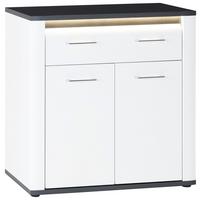 Komoda Alassio - barve kroma/črna, Moderno, kovina/umetna masa (85/86,2/37,6cm) - Mömax