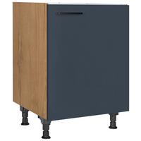 Spülenunterschrank Easytouch Blau - Blau/Eichefarben, MODERN, Holzwerkstoff/Metall (60/57/56cm) - Nobilia