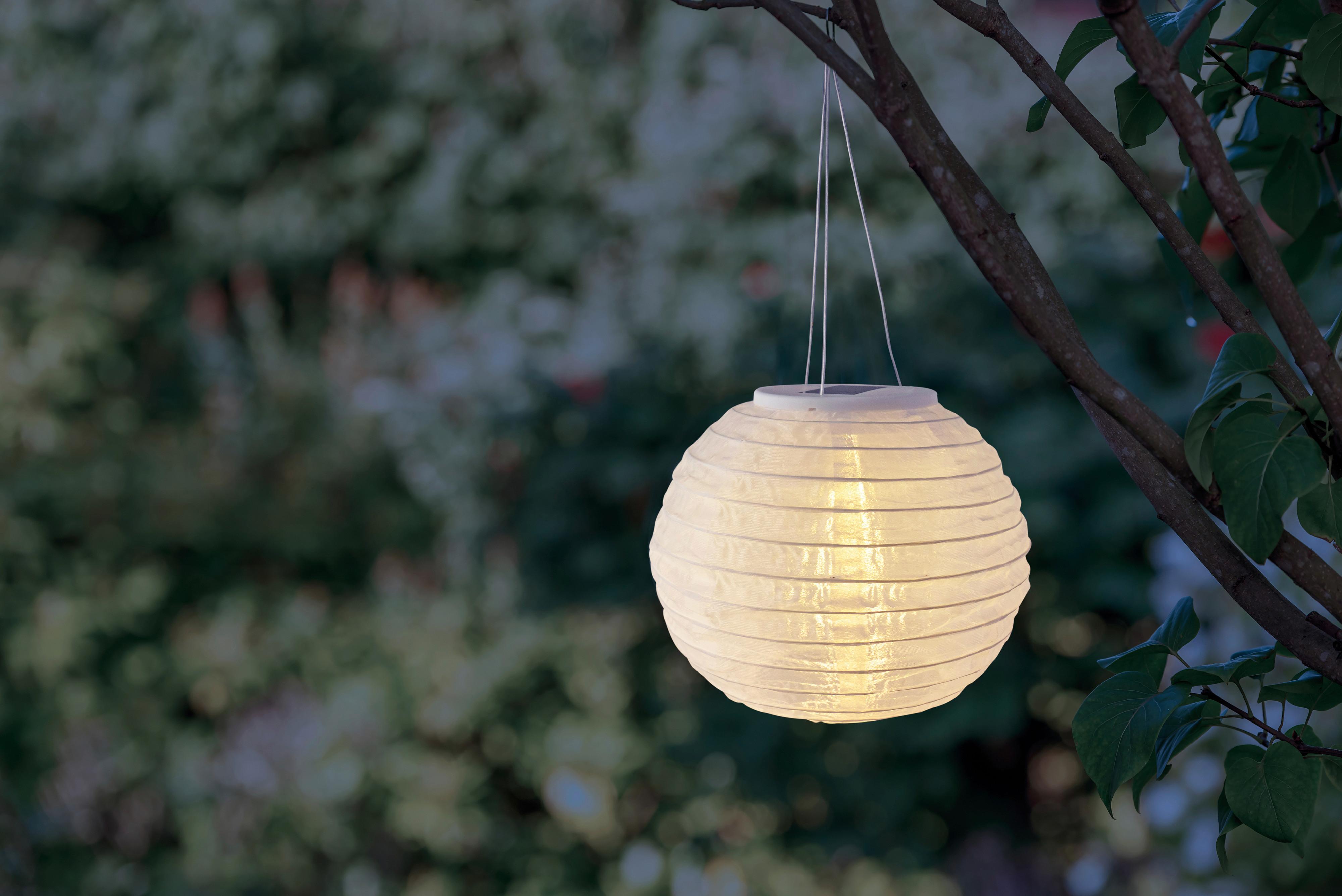 LAMPA SOLARNA OPTIMA - biały, Basics, tworzywo sztuczne/metal (20cm) - Ambia Garden