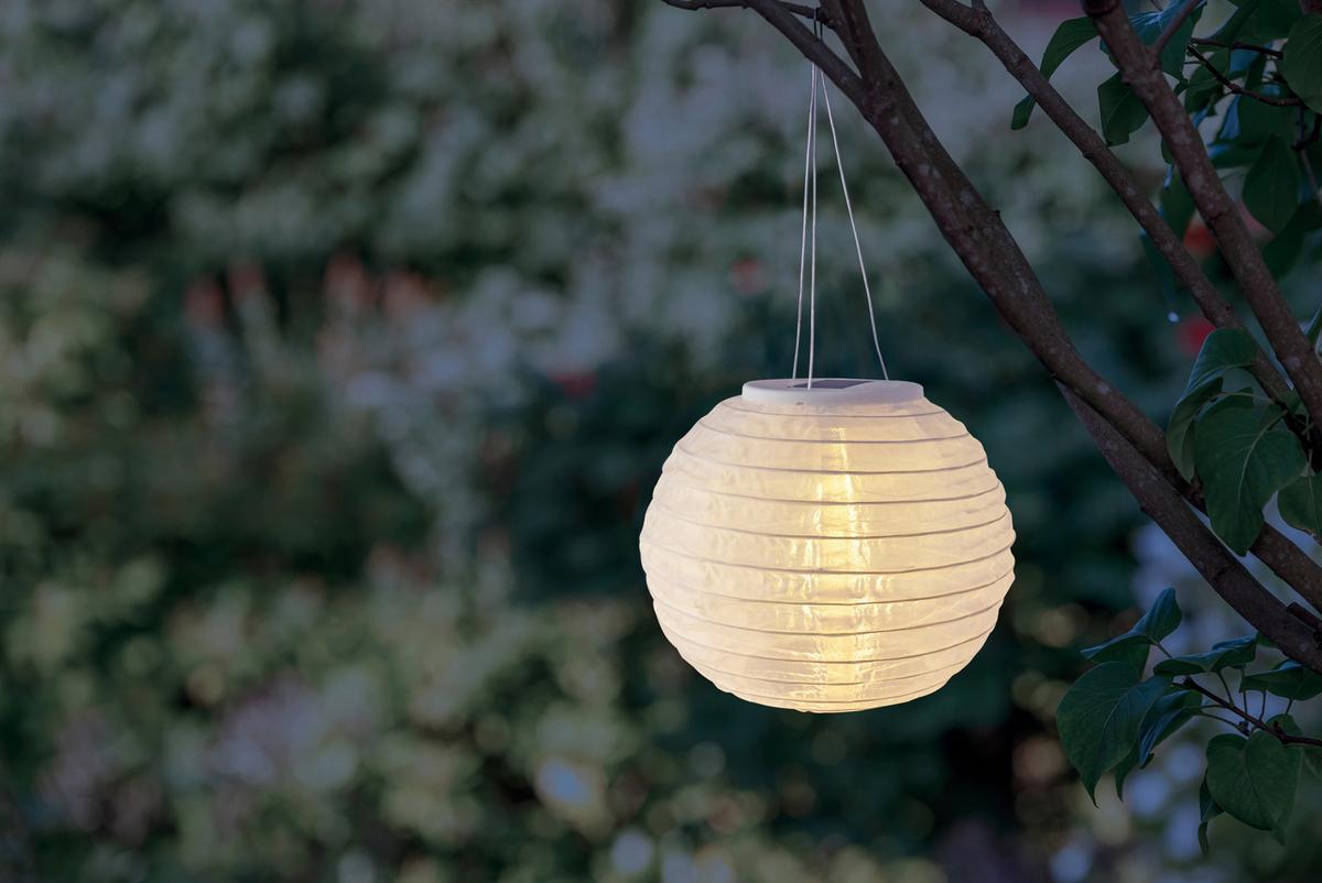 LAMPA SOLARNA OPTIMA - biały, Basics, tworzywo sztuczne/metal (20cm) - Ambia Garden