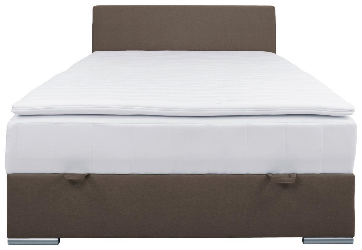 Tapecirani Krevet Cosi - boje blata/boje pijeska, Konvencionalno, drvo/metal (140/200cm)