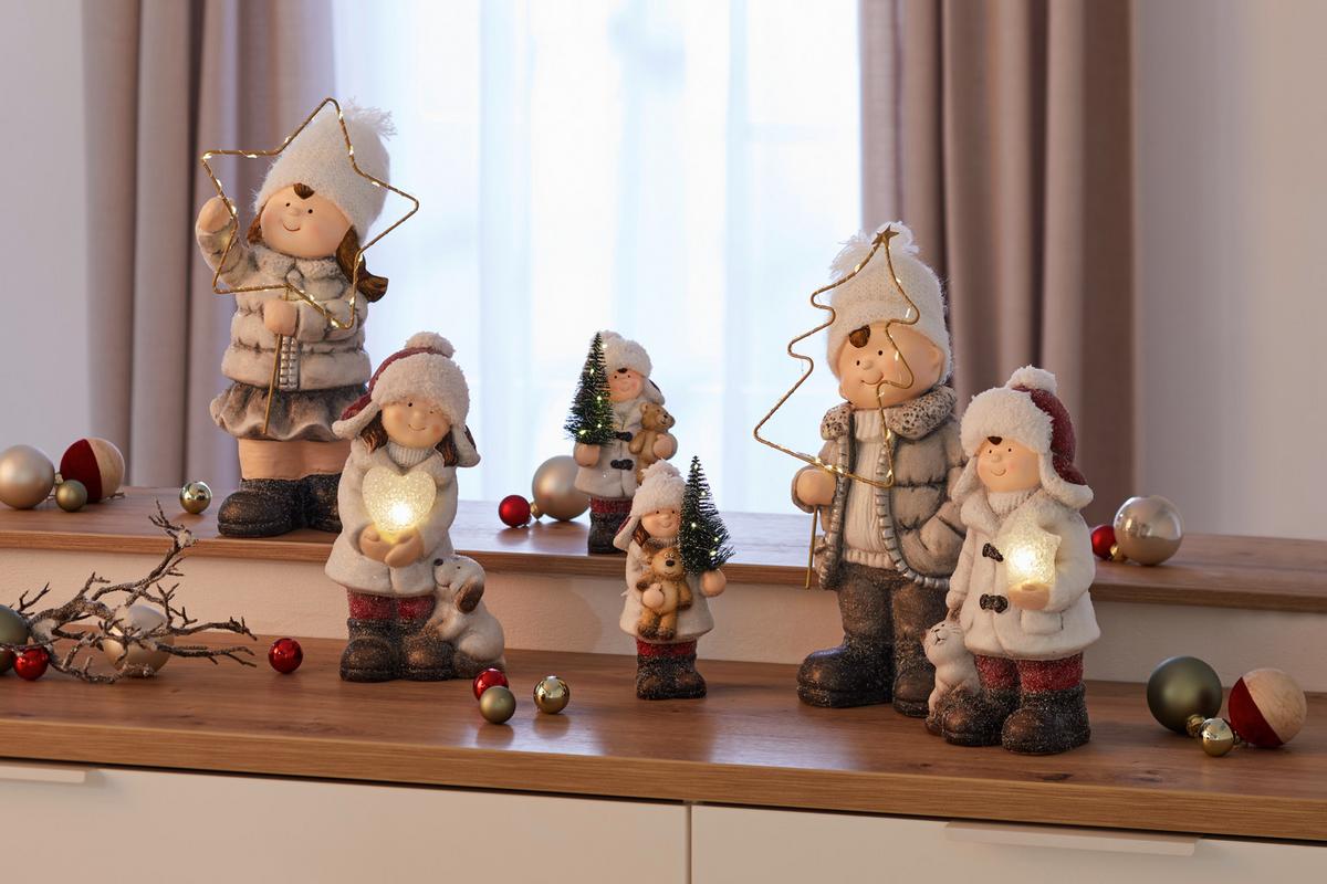 LED-Dekoleuchte Dilia in div. Designs - Weiss/Braun, Konventionell, Keramik (10.5/19/8.5cm) - Modern Living