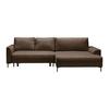 Ecksofa Integra Fango - Fango/Schwarz, Textil/Metall (294/81-93/170cm) - Mömax