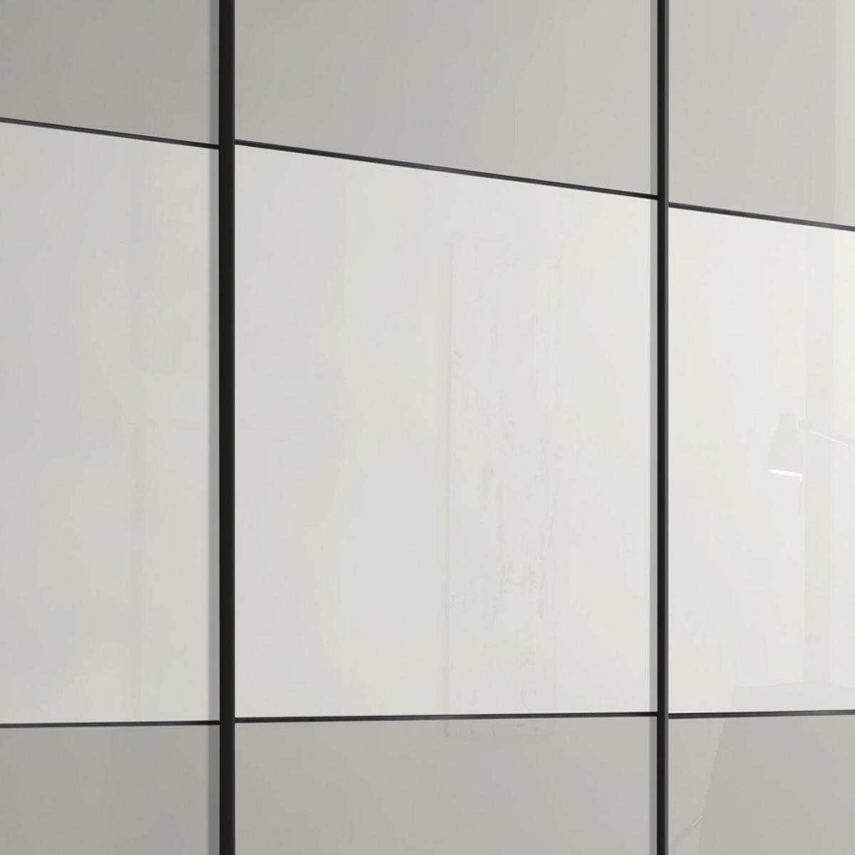 Ormar Sa Staklenim Kliznim Vratima Includo - bijela/tamno siva, Moderno, staklo/drvni materijal (249/222/68cm) - Premium Living