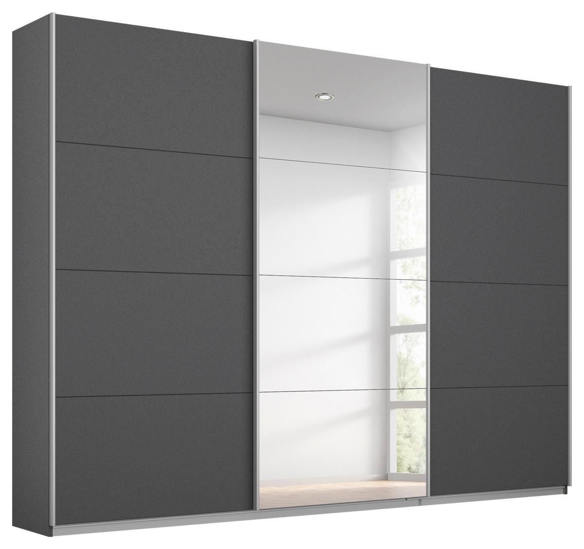 Dulap cu uși culisante MIAMI - gri, Modern, material pe bază de lemn (271/229/62cm)