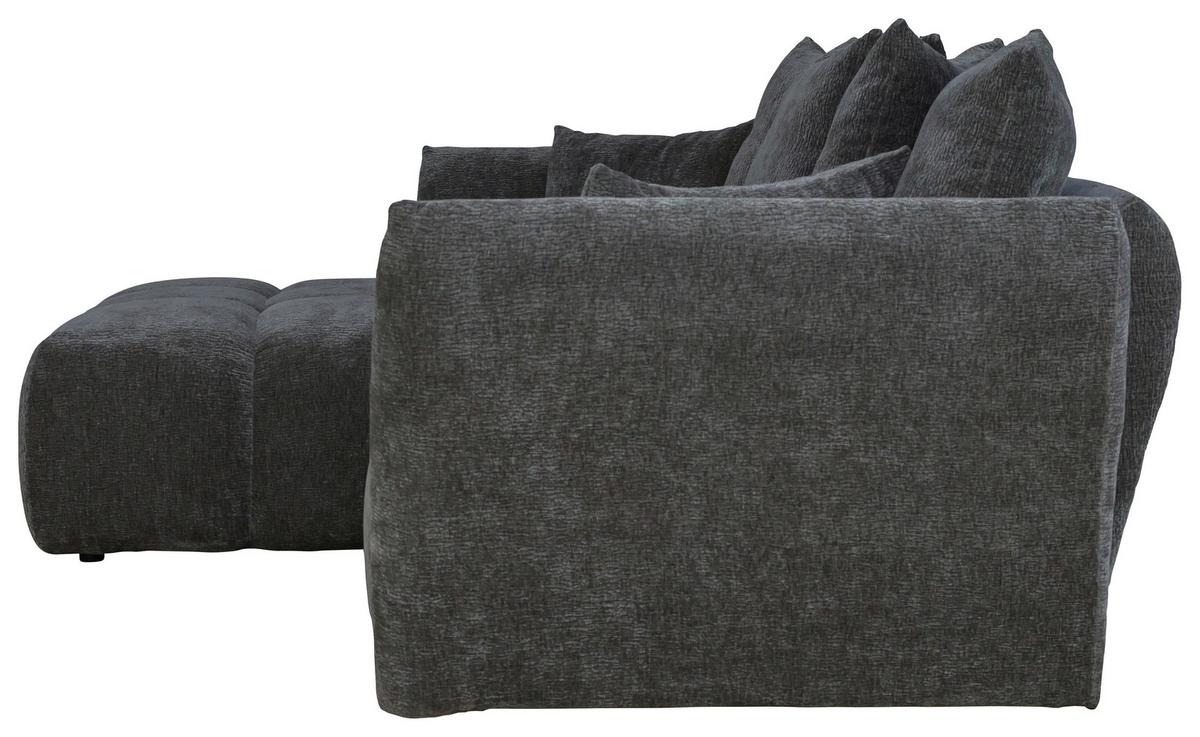 Ugaona Garnitura Cammellio - crna/grafitno siva, Moderno, tekstil (296/75-95/189cm) - Mömax