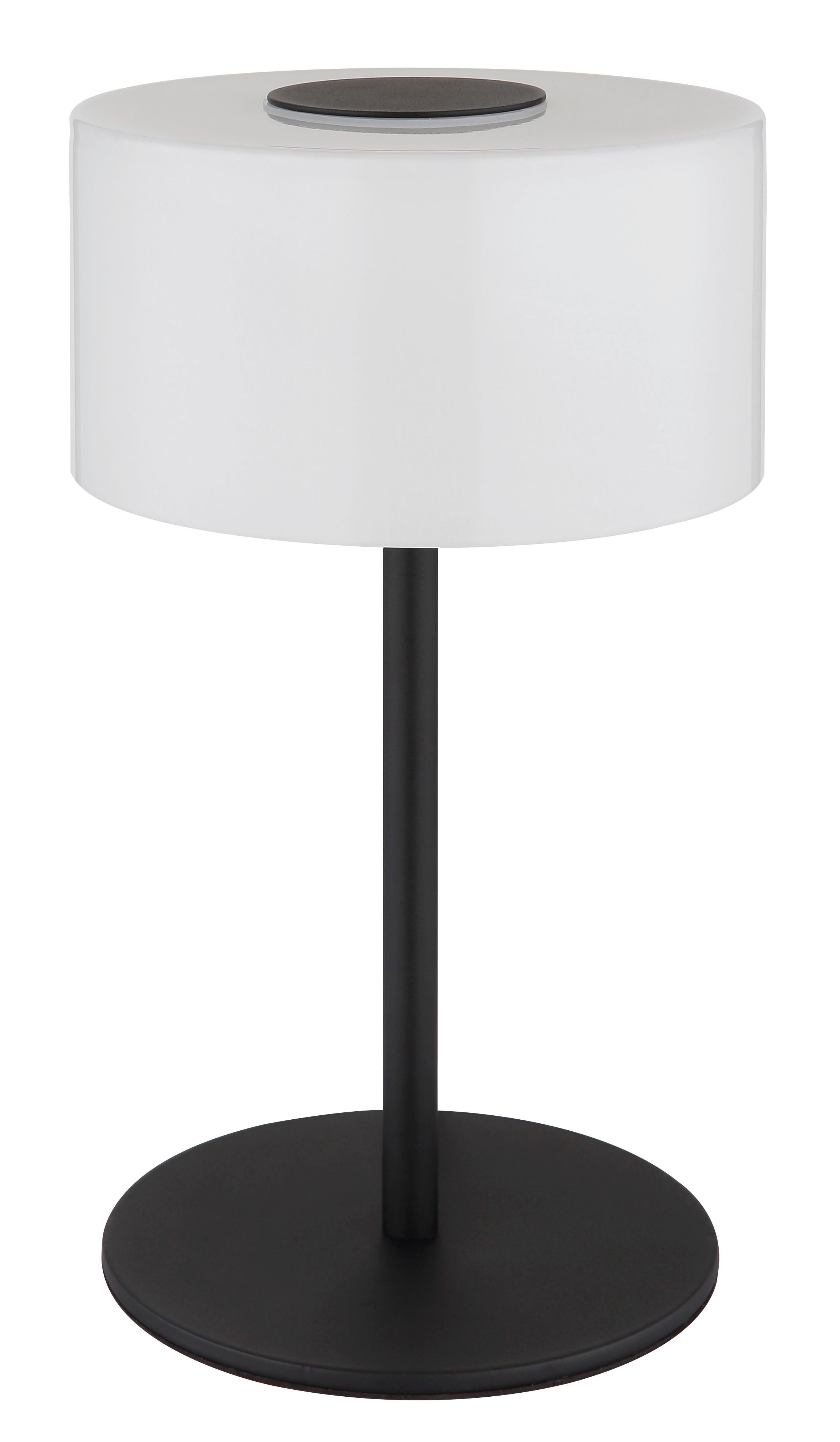 Led Stolna Svjetiljka Trenton - bijela/crna, Design, staklo/metal (20/34,5cm) - Globo