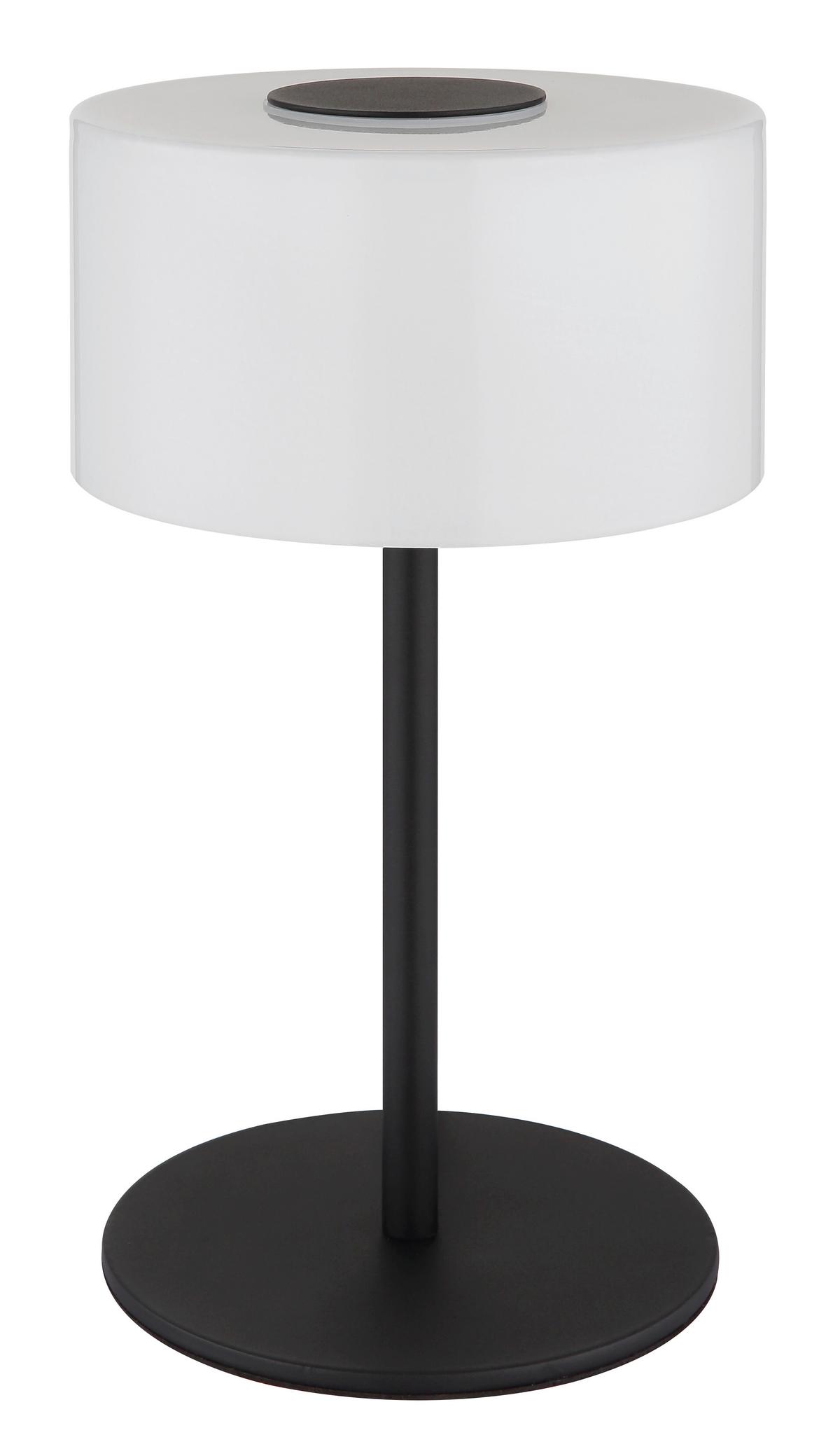 Led Stolna Svjetiljka Trenton - bijela/crna, Design, staklo/metal (20/34,5cm) - Globo