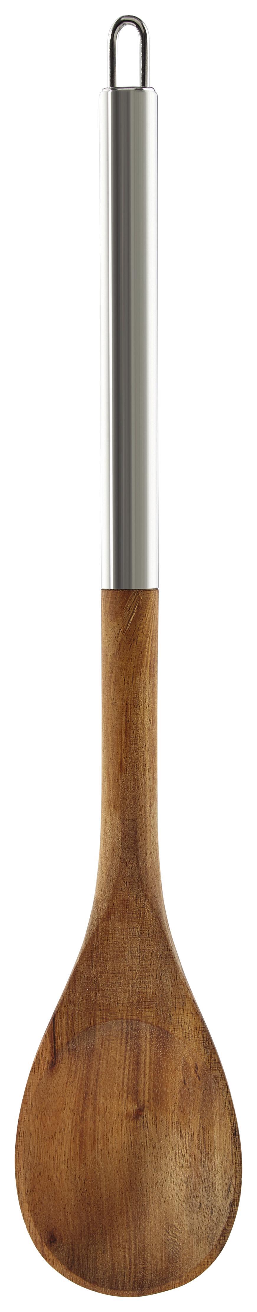 Kochlöffel Urban aus Akazie - Edelstahlfarben/Akaziefarben, LIFESTYLE, Holz/Metall (36/6,6/1,5cm) - Zandiara