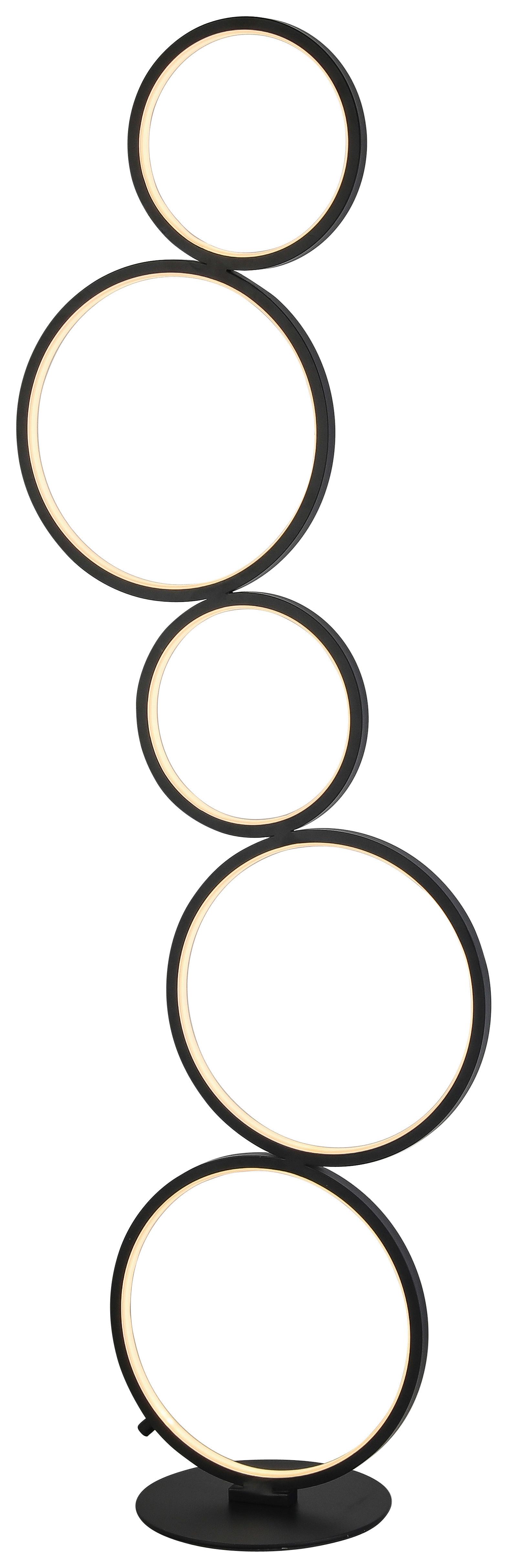 Moderna Stoječa Led-svetilka Javier, Črna, 37 W - črna, Moderno, kovina/umetna masa (36/115cm) - Mömax
