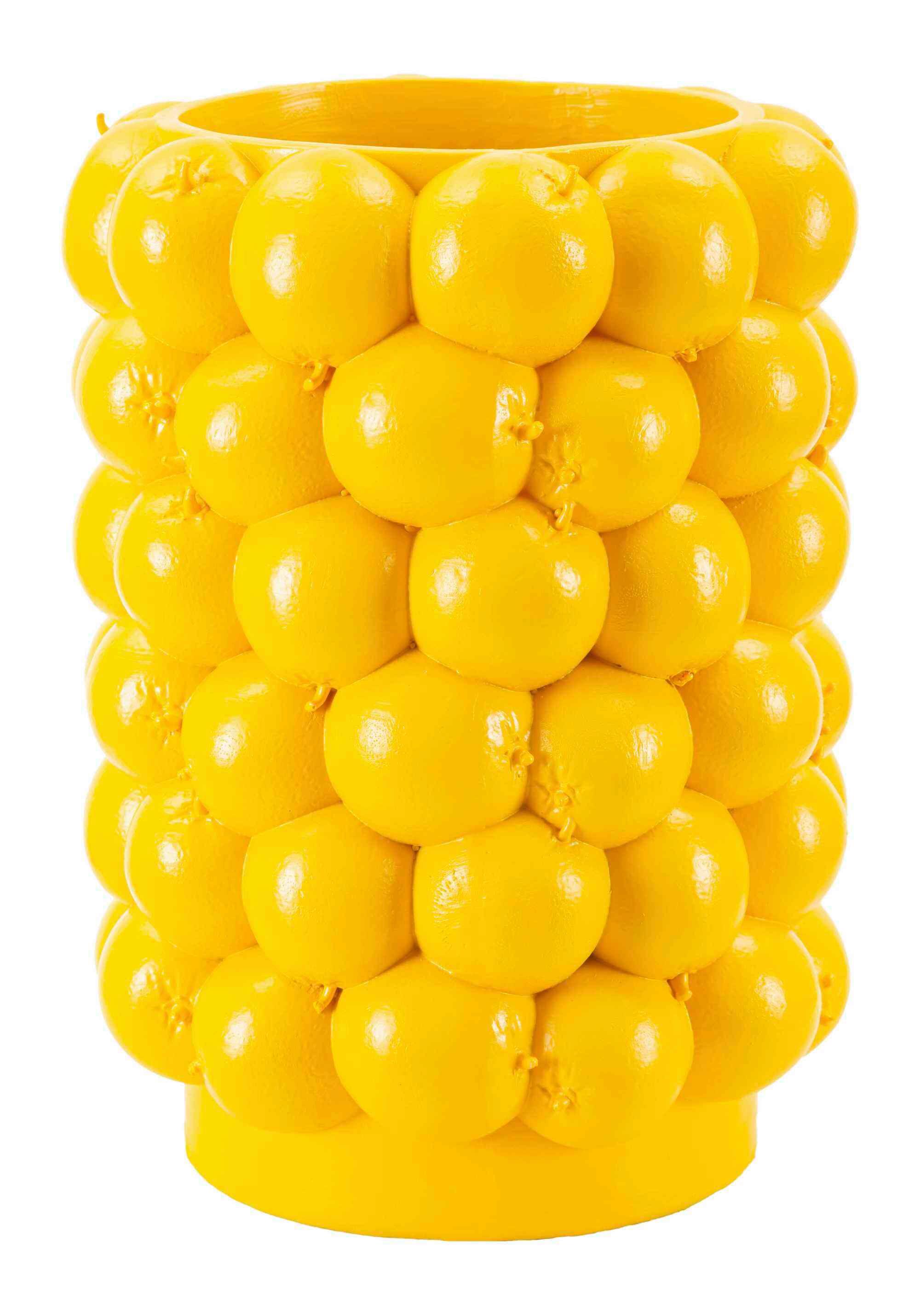 Vase Lemons Gelb - Gelb, Basics, Kunststoff (21/28/21cm)