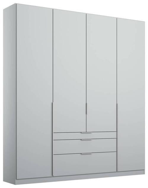 Dulap cu uși rotative ALABAMA - gri deschis, Modern, material pe bază de lemn (181/229/54cm)