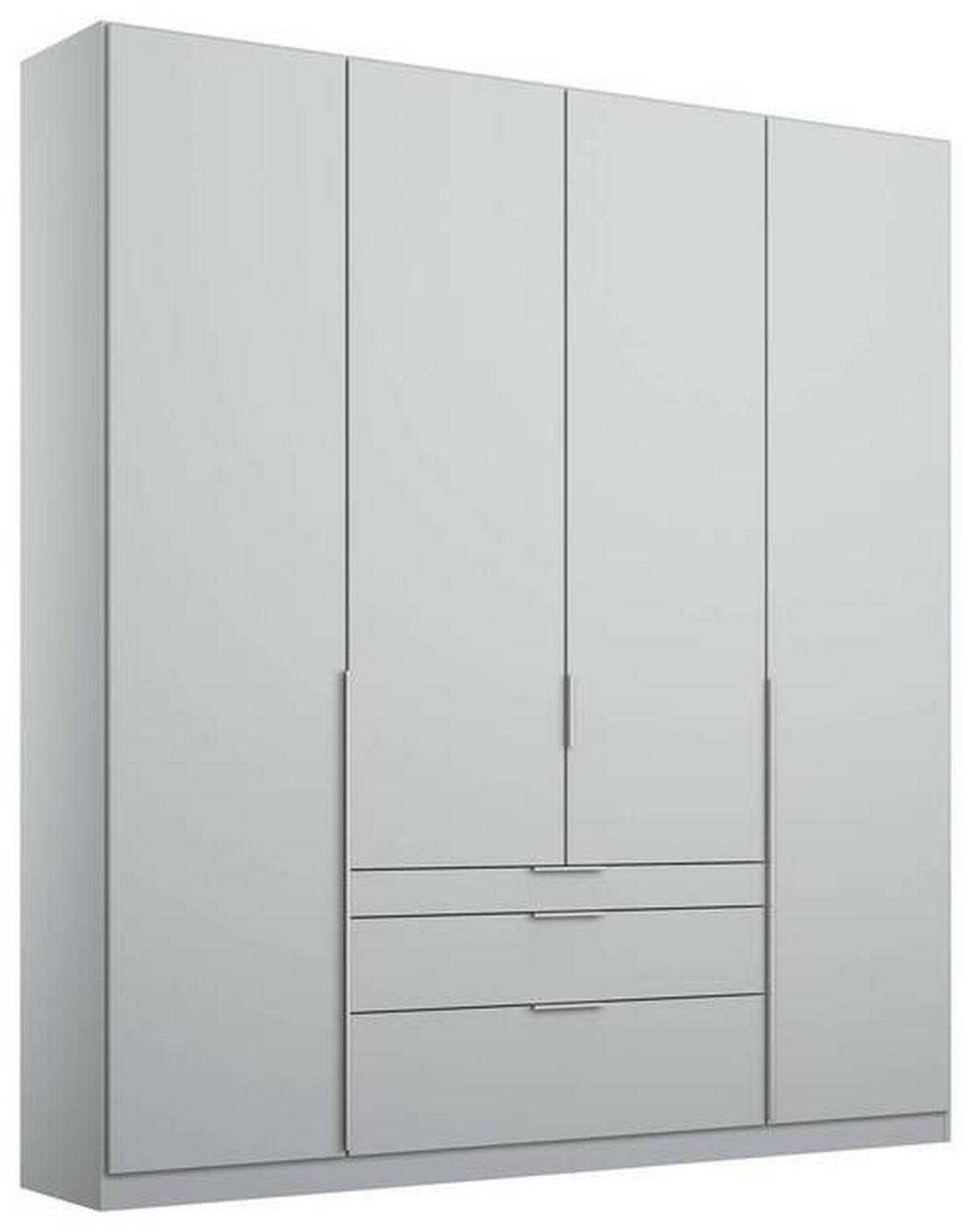 Dulap cu uși rotative ALABAMA - gri deschis, Modern, material pe bază de lemn (181/229/54cm)
