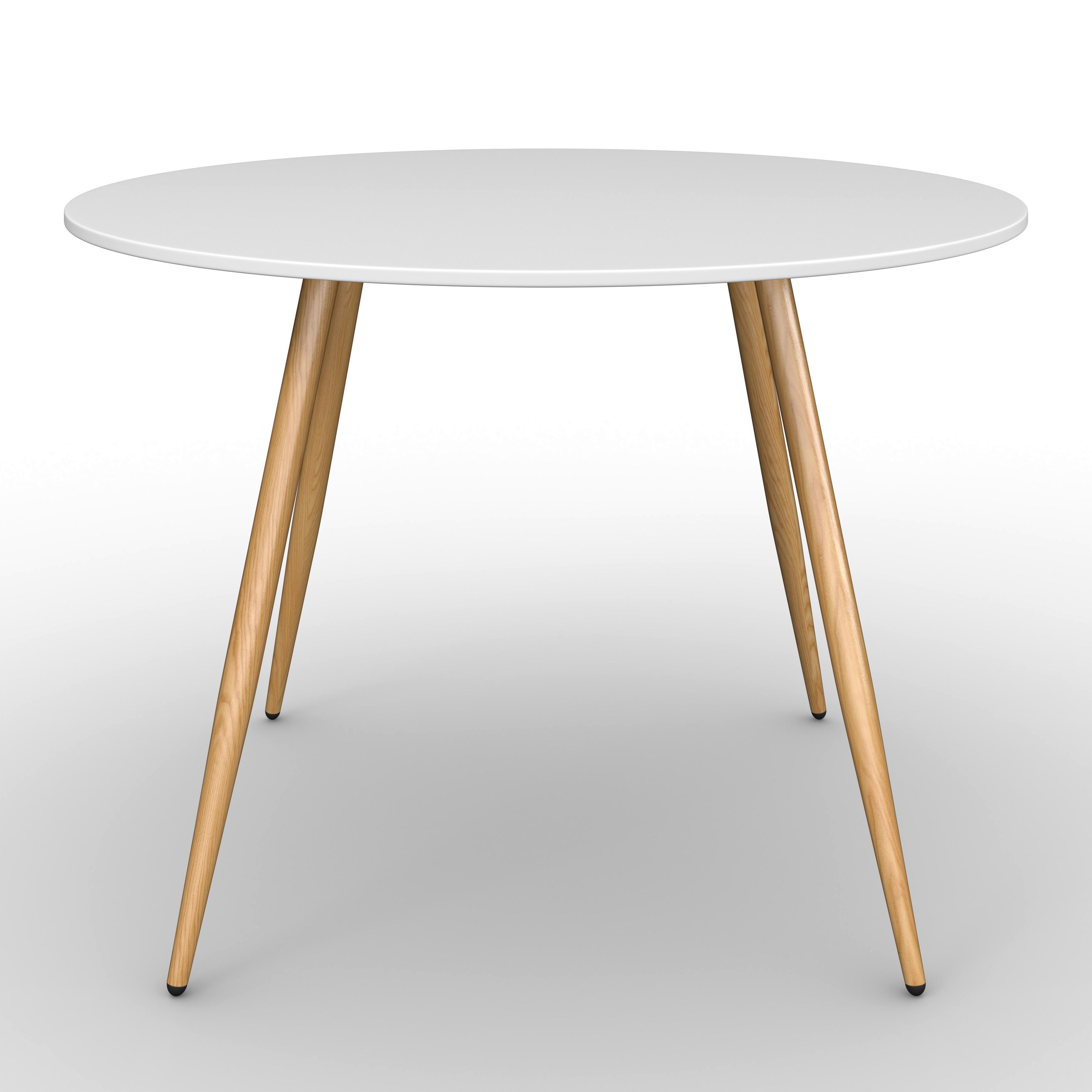 MATBORD JOHN - vit/ekfärgad, Modern, metall/trämaterial (90/75cm) - Bessagi Home