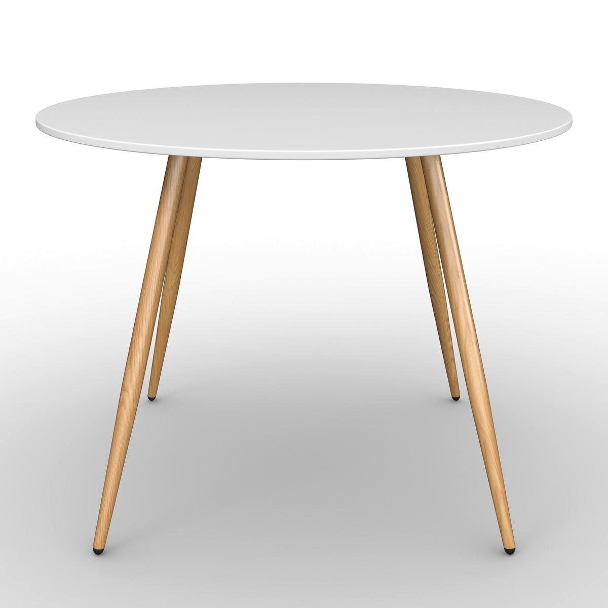 Étkezőasztal John - tölgyfa színű/fehér, Modern, faalapú anyag/fém (90/75cm) - Bessagi Home