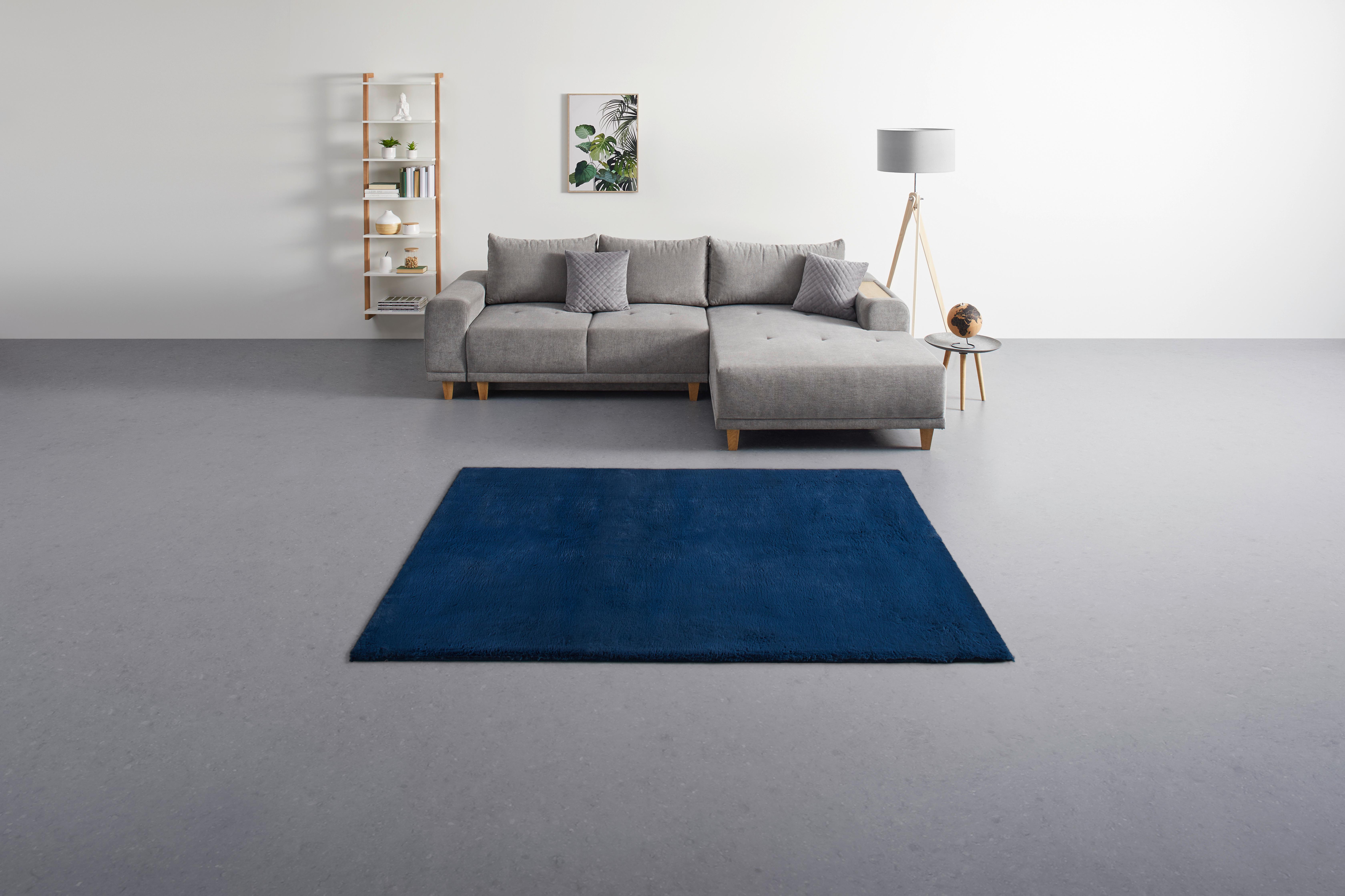 Kunstfell Caroline 4 Blau ca. 200x290cm - Blau, MODERN, Textil (200/290cm) - Mömax