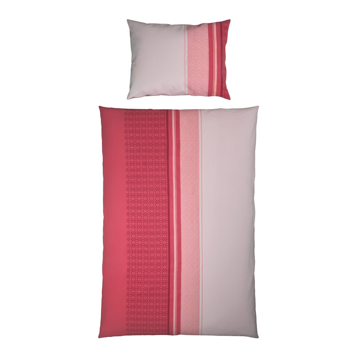 Bettwäsche Mathea Rosa ca. 140x200cm - Beere, Textil (140/200cm) - Based