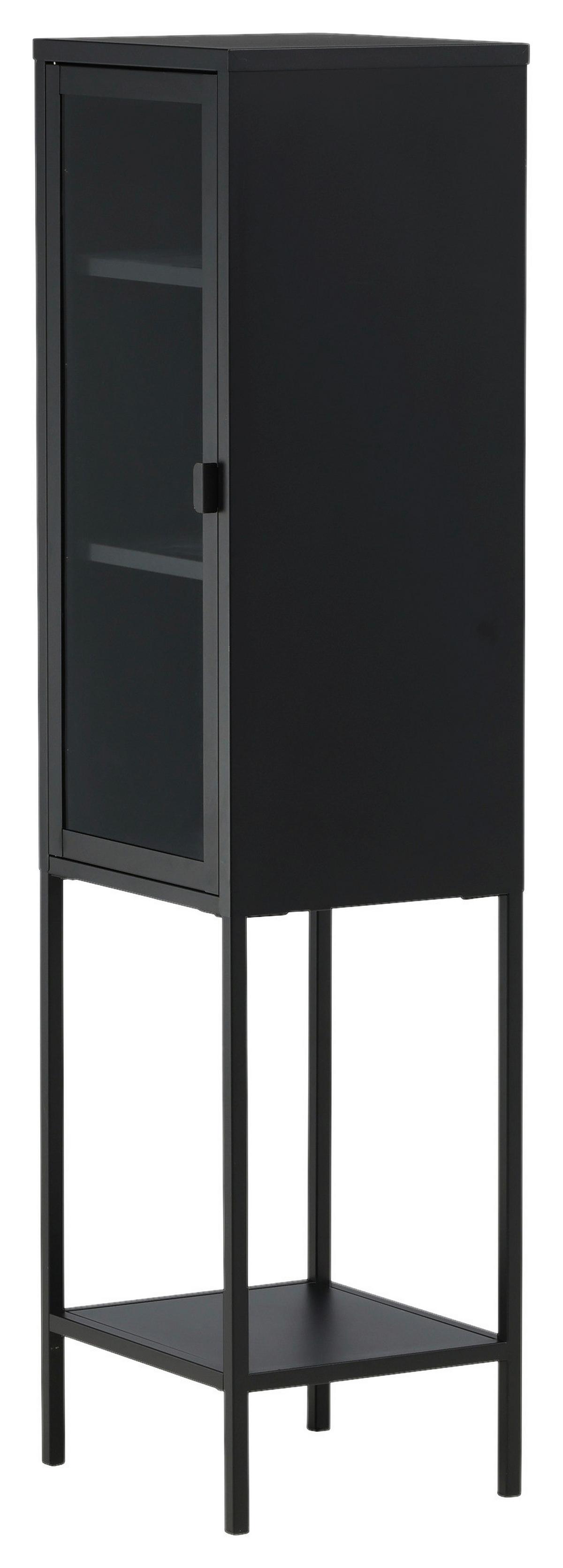 VITRINE MISHA - Schwarz, Design, Metall (40.5/150/35cm) - Livetastic