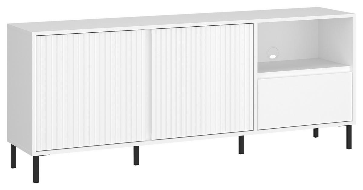 Tv-element Avenale, Bela - črna/bela, Trend, kovina/leseni material (157,8/65,4/40cm)