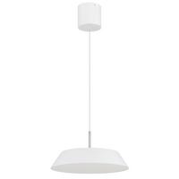 Led-hängeleuchte 15947w Silena - Weiss/Nickelfarben, Basics, Kunststoff/Metall (40/180cm) - Globo