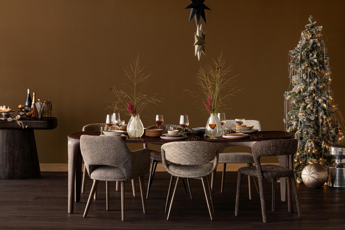 Armlehnstuhl-Set Murat Braun/Taupe B: 61cm - Taupe/Braun, MODERN, Holz/Textil (61/86/60cm) - Livetastic