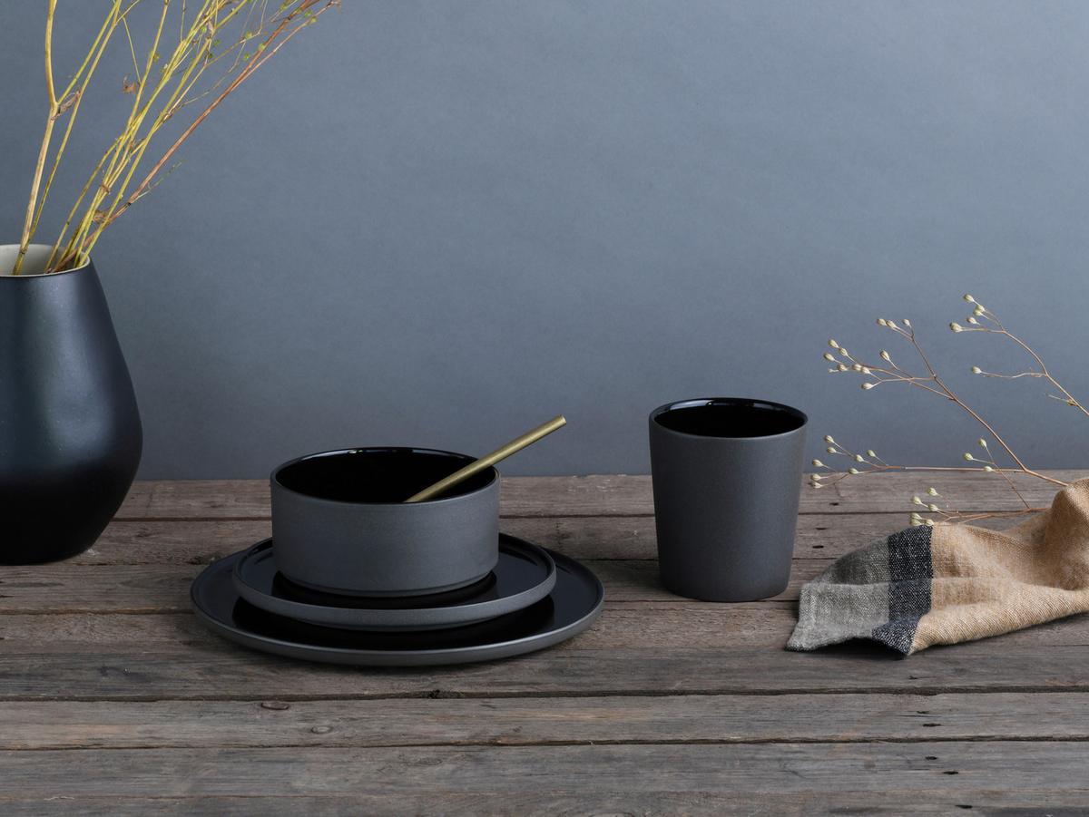 Kombinirani Servis Futuro Black, 8-Delni - črna, Trend, keramika - Creatable