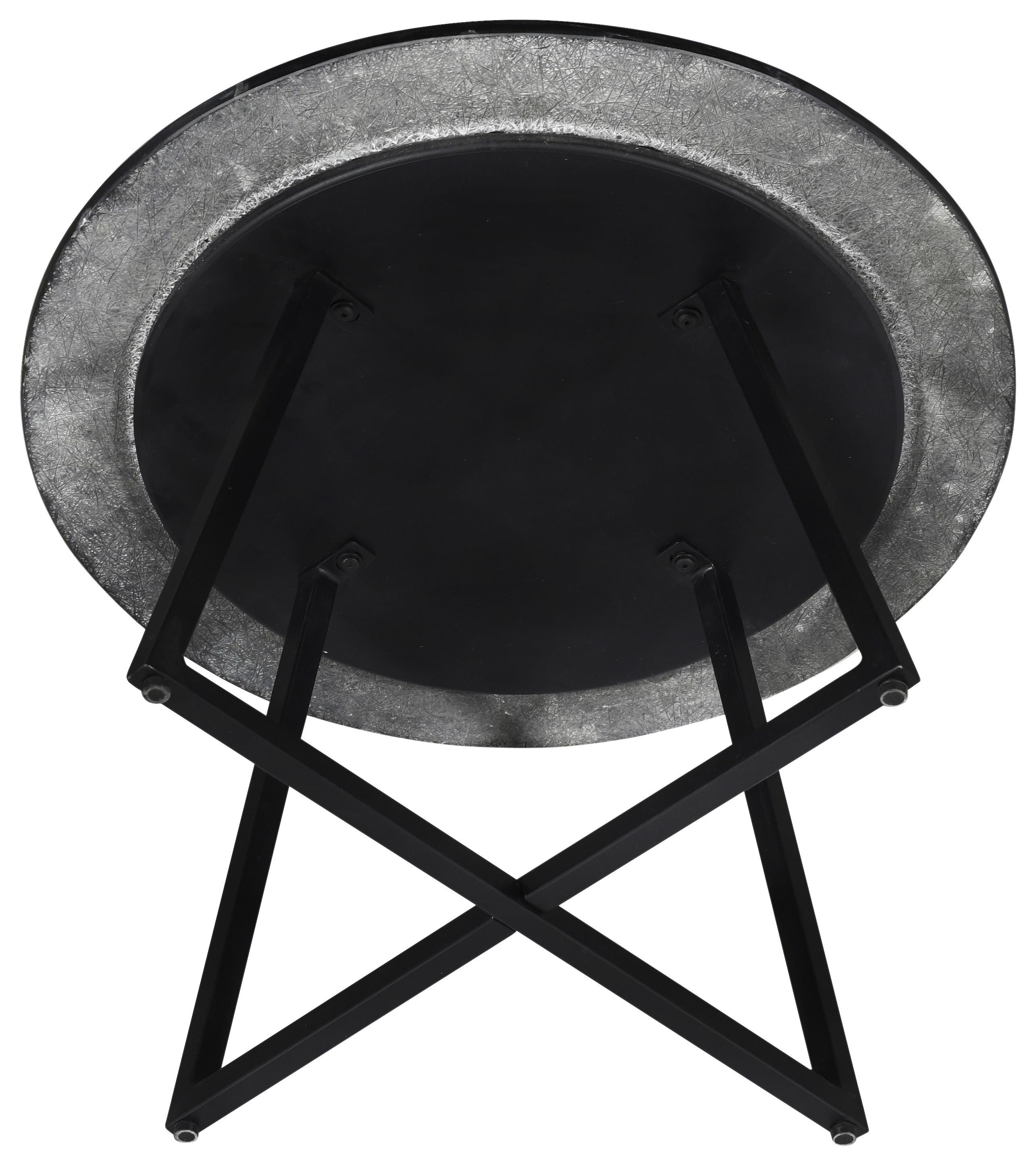 Stolić Montevideo - crna, Moderno, kamen/metal (65/44cm) - Modern Living