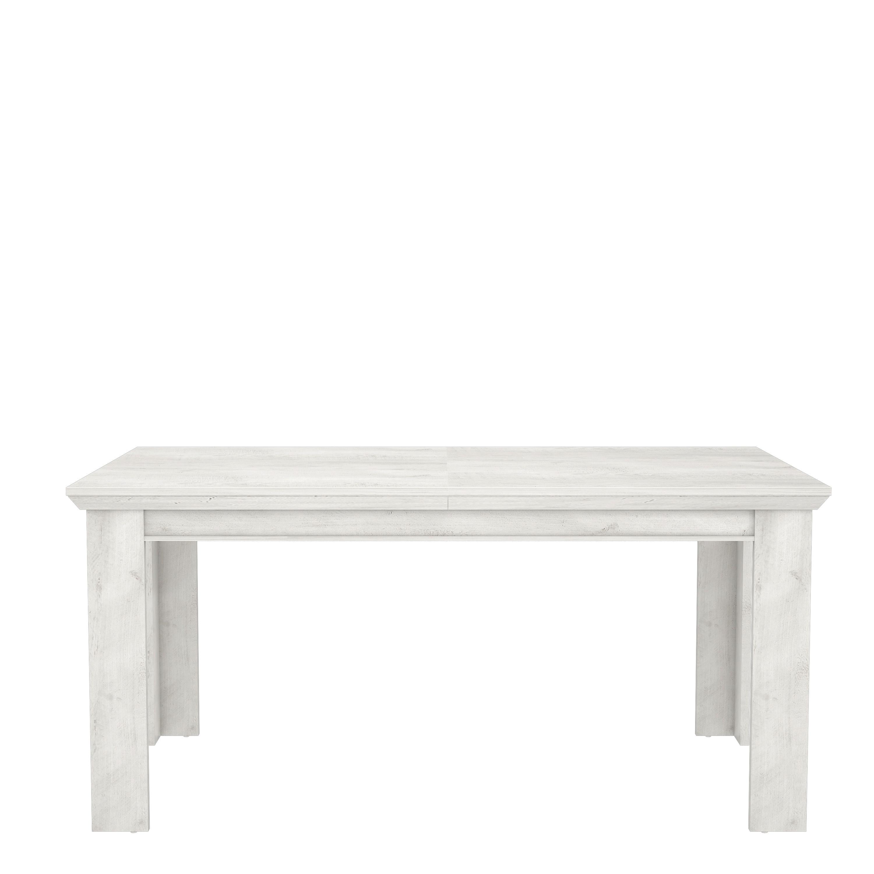 Raztegljiva Miza Kashmir, Bela - bela, Konvencionalno, leseni material (160-206,7/75/90cm) - Premium Living