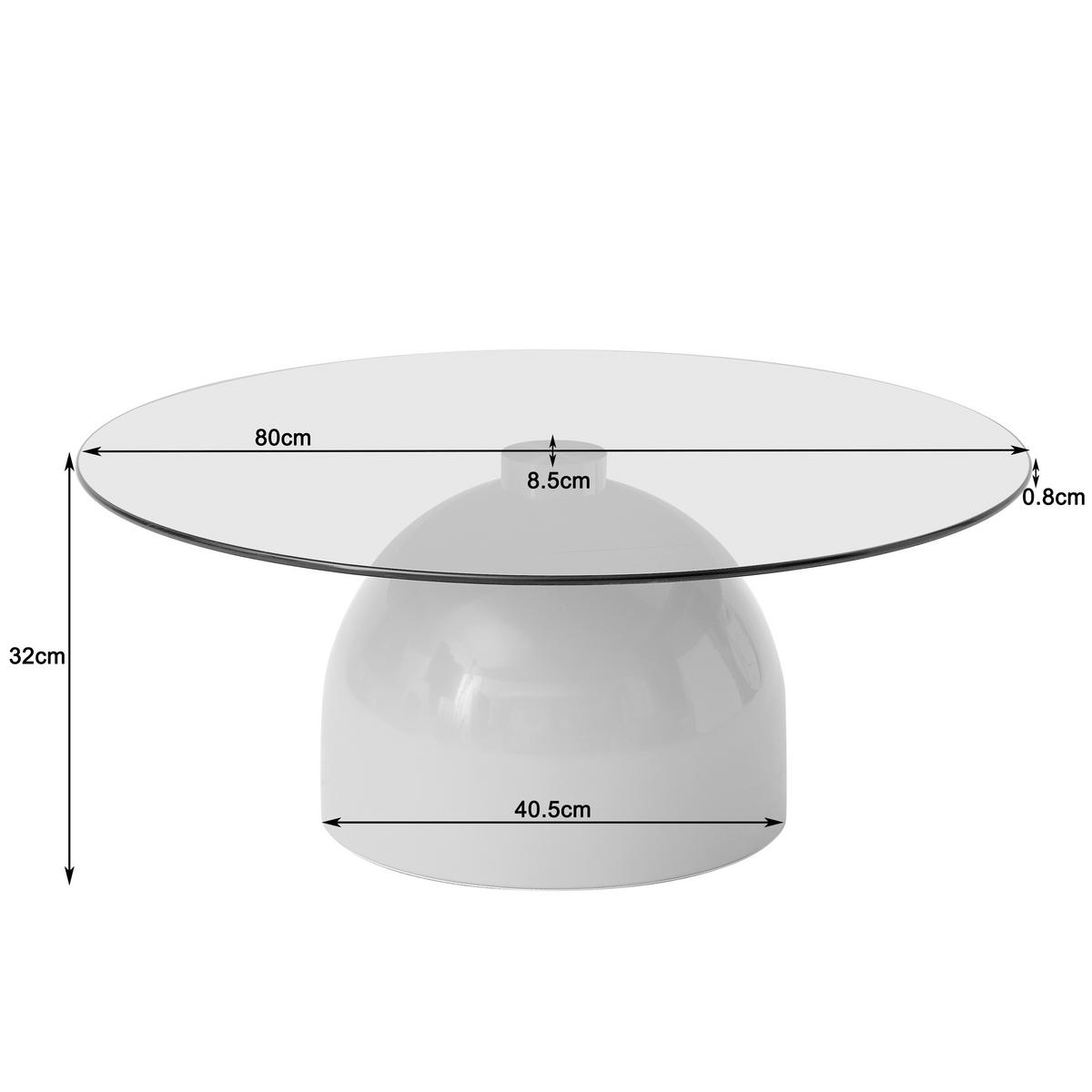 Klub Sto Jade - siva/bež, Moderno, staklo/metal (80/32cm) - Modern Living
