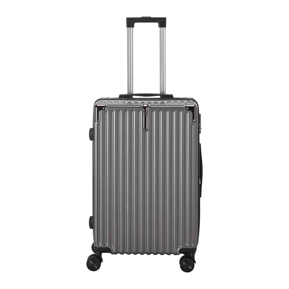 Reisekofferset Palermo Dunkelgrau, 3-tlg. - Dunkelgrau, KONVENTIONELL, Kunststoff - Mömax