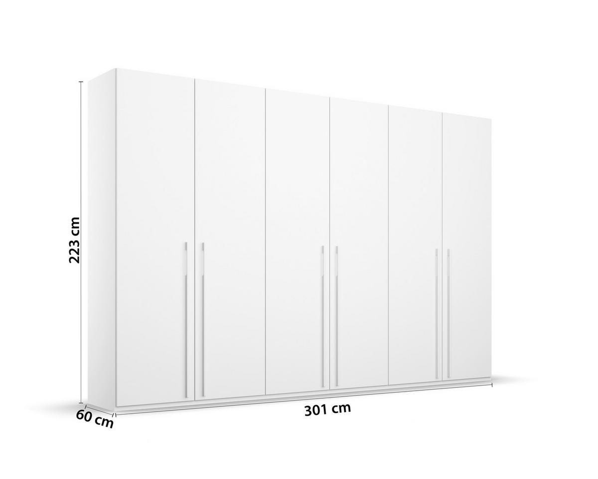 Omara S Klasičnimi Vrati Skat Pure, Bela - bela, Trend, kovina/leseni material (301/223/60cm) - Novel