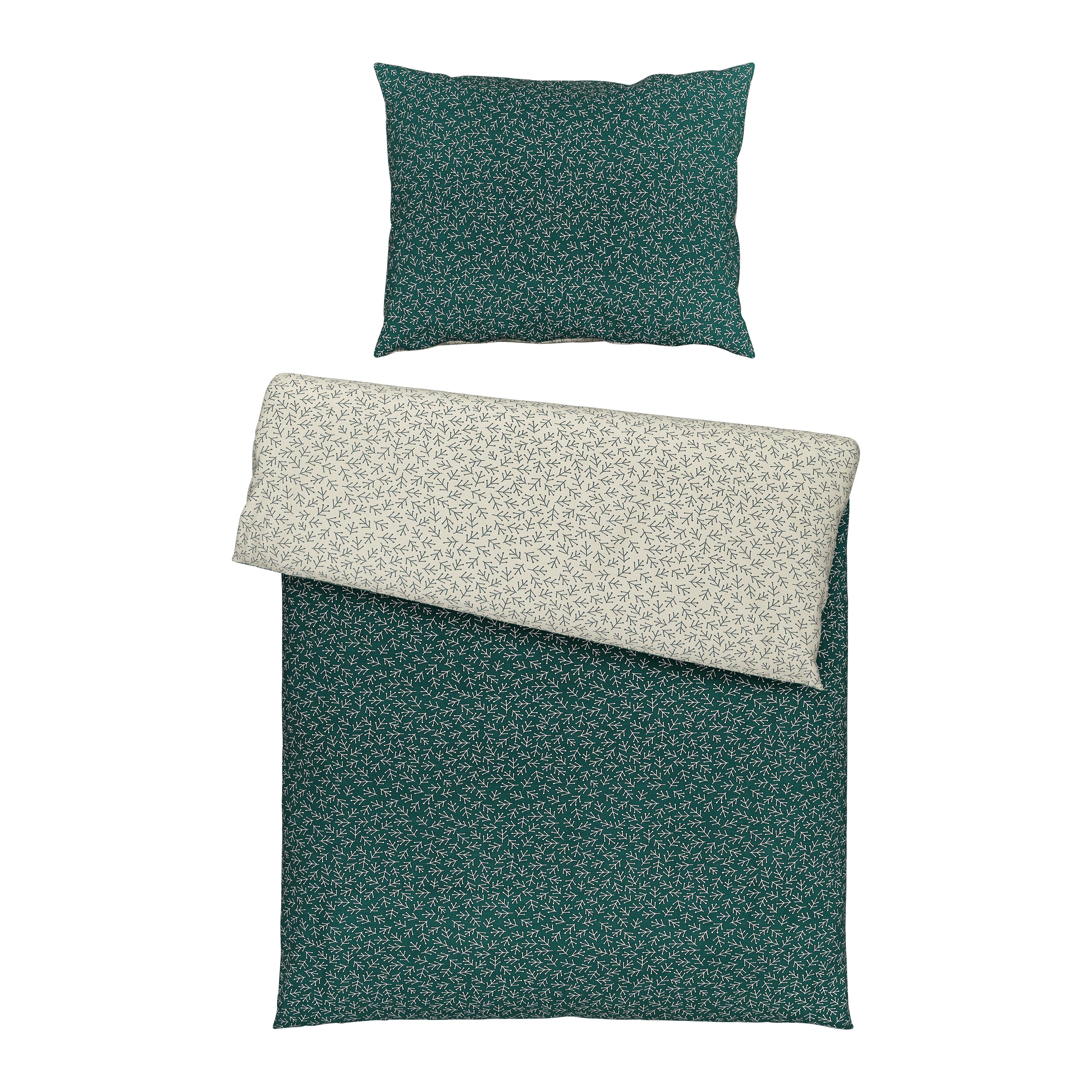 Ágyneműhuzat-garnitúra Charles - Krém/Zöld, modern, Textil (140/200cm) - Bessagi Home