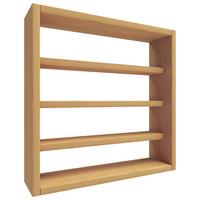 Wandregal Osado S - Buchefarben, Design, Holzwerkstoff (40/40/10cm) - MID.YOU