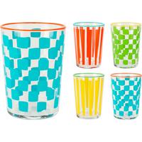 Pohár Summer Colours - sárga/narancs, Üveg (8,8/12cm)