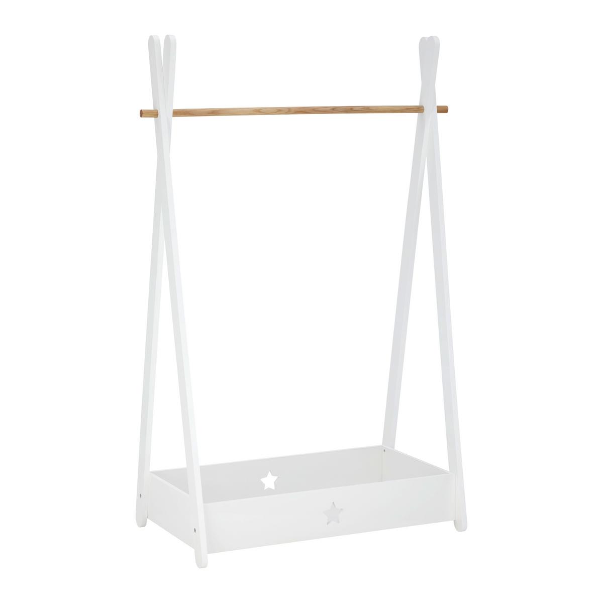 Kinderkleiderschrank weiß, "Lia" - Weiß, MODERN (73/126/43cm) - Bessagi Kids