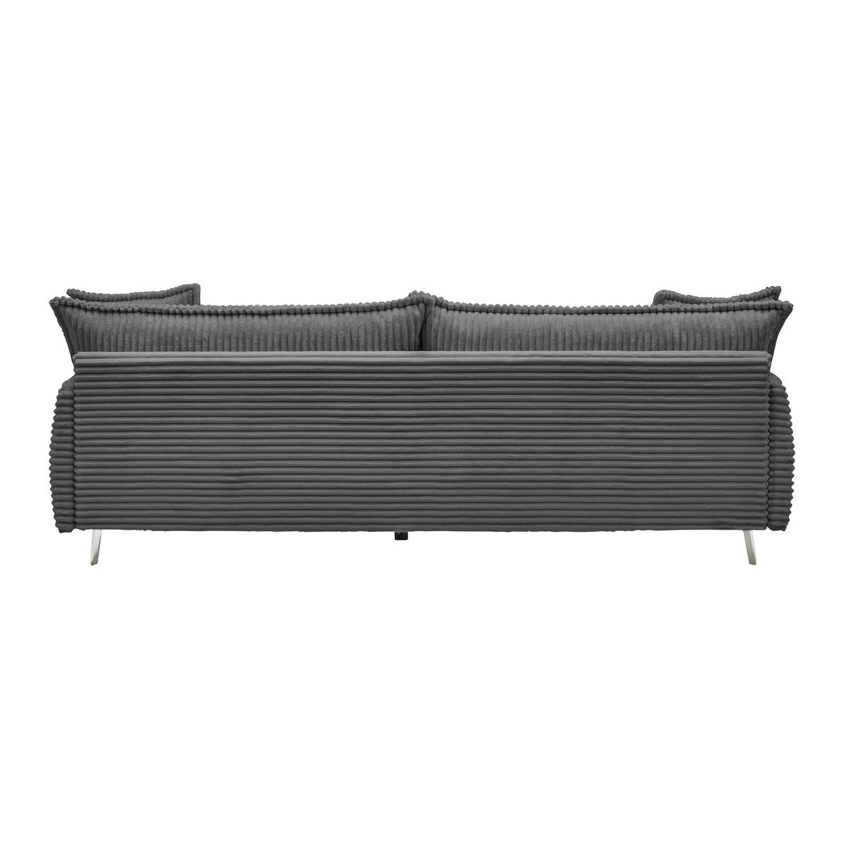 Mega Sofa Kiss - plavkastosiva/boje kroma, Moderno, drvo/metal (241/90/117cm) - Mömax
